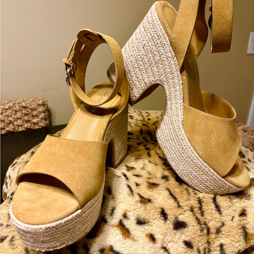 Marc Fisher Women's Tan Espadrille Sandals - Picture 2 of 3